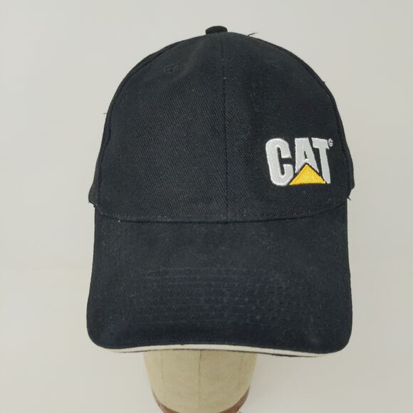CAT Caterpillar Official Slideback Hat Embroidered Logo Black - Picture 3 of 13